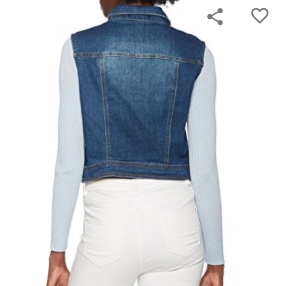 Dark Denim Vest Romeo Juliet Couture Small Embroid - Picture 3 of 10